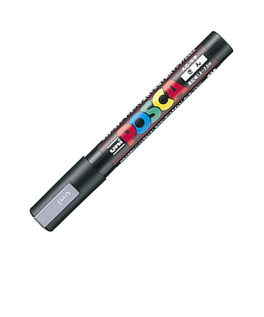 三菱鉛筆　ポスカ　中字丸芯　PC－5M　銀