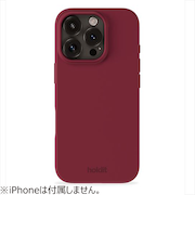 【iPhone16Pro】　ホールディット（Holdit）　シリコンケース　レッドベルベット