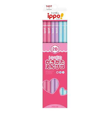 トンボ鉛筆（Tombow）　イッポ（ippo!）　かきかたえんぴつ　2B　KB－KPW04－2B　ピンク