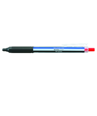 トンボ鉛筆（Tombow）　油性ボールペン　モノグラフライト　0.38mm　赤　BC－MGLU01R25　モノカラー