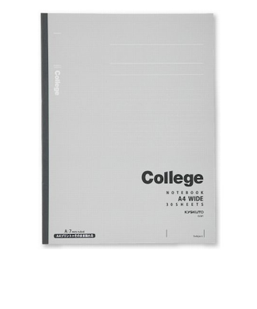 日本ノート　カレッジ（College）　A4ワイドカレッジノート　CLW1　グレー
