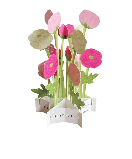 グリーティングライフ　バースデーブルーミングカード　KE－33　ラナンキュラス