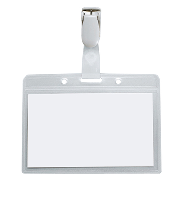 プラス（PLUS）　ネームタッグ（名札）　CT－605Y　横型　樹脂クリップ