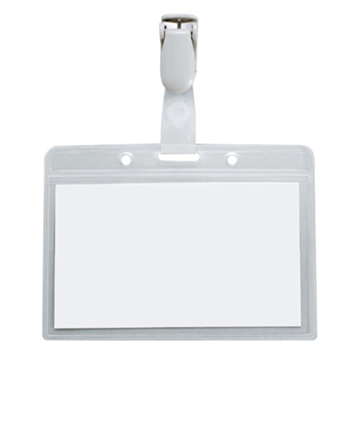 プラス（PLUS）　ネームタッグ（名札）　CT－605Y　横型　樹脂クリップ