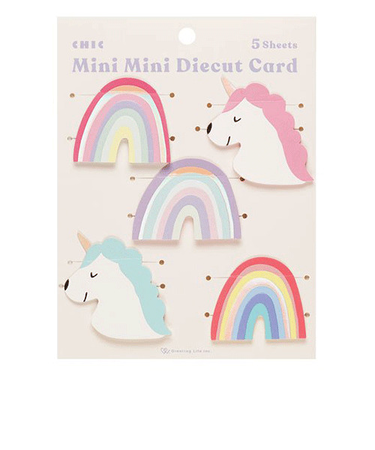 グリーティングライフ　シック　ミニミニダイカットカード　MM－389　レインボー