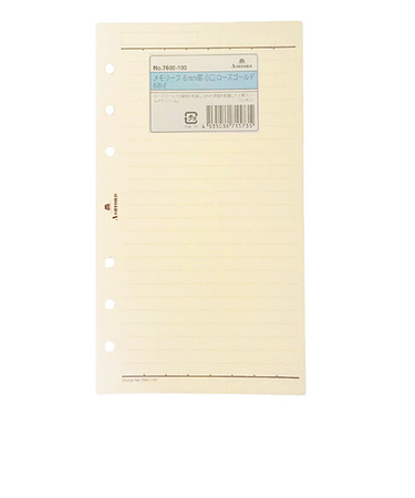 アシュフォード（ASHFORD）　メモリーフ　6mm罫　小口　バイブル　7660－100　ローズゴールド