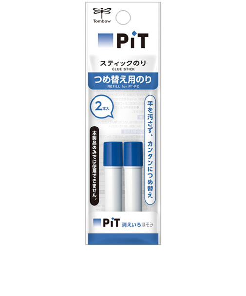 トンボ鉛筆（Tombow）　スティックのり　消えいろPiTほそみ　詰め替用　PR－PC　2本入