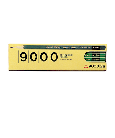 三菱鉛筆　事務用鉛筆　9000　（1ダース）　2B