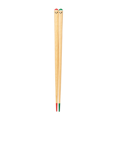 （株）イシダ　食洗箸　トイミックス　18cm　レッド／グリーン