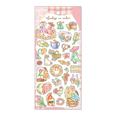 マインドウェイブ　フシギなセカイステッカー　82411　フワフワお花のひととき