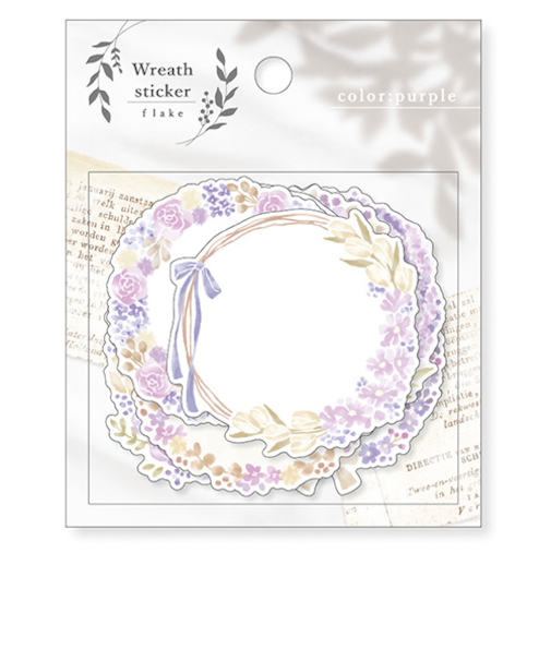 マインドウェイブ　リースステッカー　フレーク　81476　purple