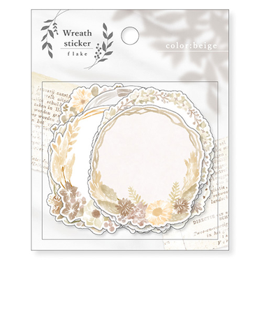 マインドウェイブ　リースステッカー　フレーク　81475　beige
