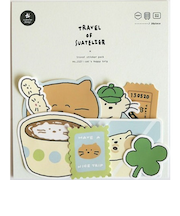 スワテリエ（suatelier）　フレークステッカー　1527　Cat’s　happy　trip