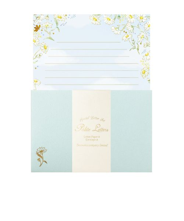 包む　レターセット　箔押し　水彩　H-TL0D9　デイジー