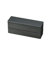 ハコヤ（HAKOYA）　スリム二段弁当840　840mL　メタリックブラック