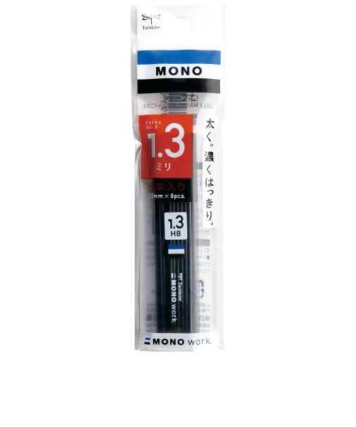 トンボ鉛筆（Tombow）　モノワーク（MONO　work）　替芯　1.3mm　ECJ－121　HB　8本入