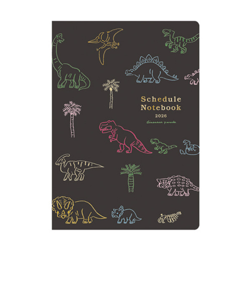 【2025年9月始まり】　リュリュ　スケジュール帳　A5　マンスリーブロック　DN2606　ダイナソー　月曜始まり