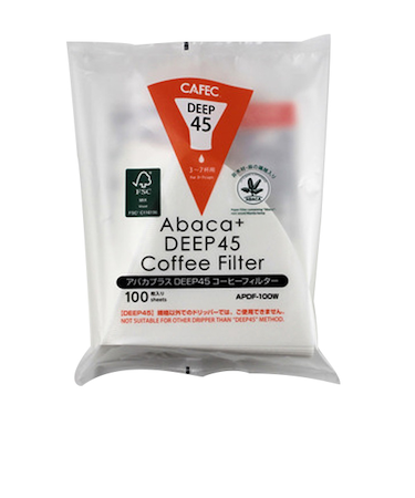 カフェック（CAFEC）　アバカプラス　DEEP45フィルター　APDF－100　ホワイト　100枚