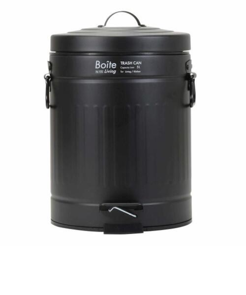 ベストコ　BOITE　リビングトラッシュカン　5L　ブラック