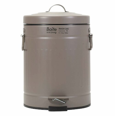 ベストコ　BOITE　リビングトラッシュカン　5L　ブラウン