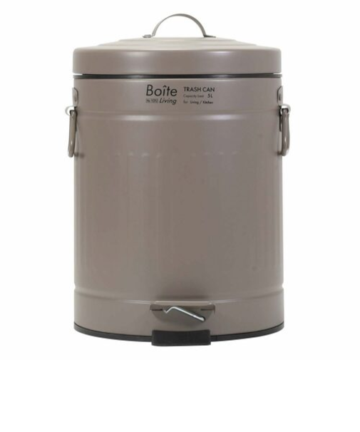 ベストコ　BOITE　リビングトラッシュカン　5L　ブラウン