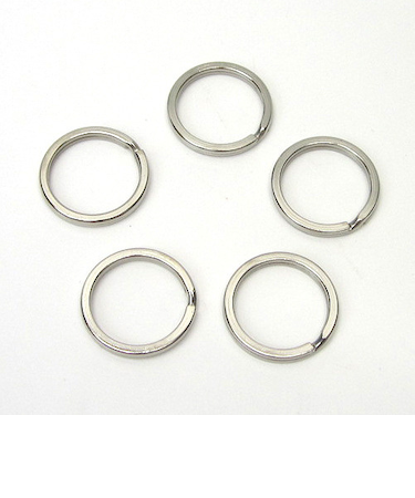 ツチノ　平形キーリング　ニッケル16mm