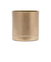ホワイエ（FOYER）　MC円柱メタルeco　ポット皿付　「鉄はエコ」　3200029AGL　アンティークゴールド＃5