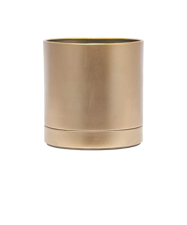 ホワイエ（FOYER）　MC円柱メタルeco　ポット皿付　「鉄はエコ」　3200029AGL　アンティークゴールド＃5