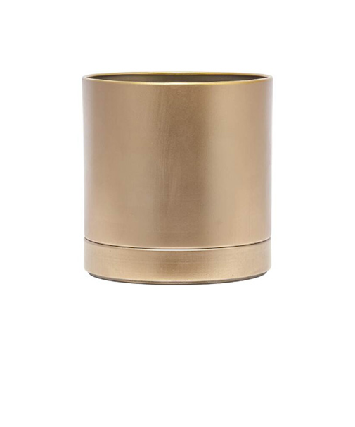 ホワイエ（FOYER）　MC円柱メタルeco　ポット皿付　「鉄はエコ」　3200029AGL　アンティークゴールド＃5