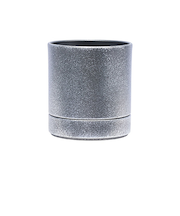 ホワイエ（FOYER）　MC円柱メタルeco　ポット皿付　「鉄はエコ」　3200028SLB　シルバーブラック＃4