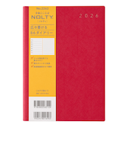 【2025年12月始まり】　ノルティ（NOLTY）　エクリ1　B6　ウィークリーレフト　2262　レッド　月曜始まり