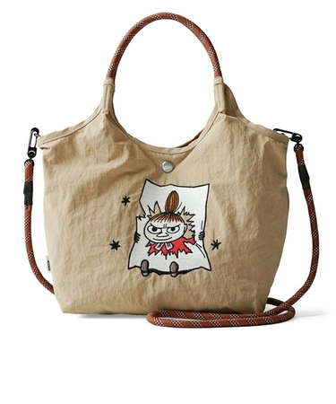 ムーミン（MOOMIN）　刺繍デザインの2wayバッグ　RMPK-02　ベージュ(リトルミイ)