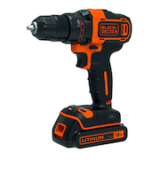 ブラック＆デッカー（BLACK＆DECKER）　18Vリチウム　コードレスドリルドライバー　BDCDD186K2