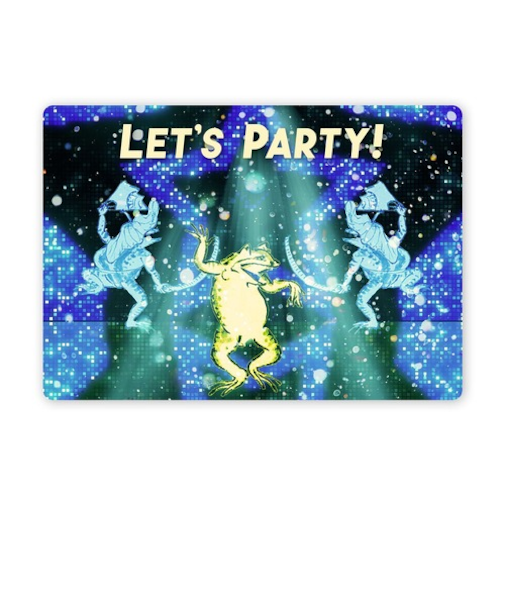 ガプラス　なめらかに動く絵はがき　鳥獣戯画　ダンス