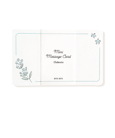 リュリュ（RYU-RYU）　名刺サイズ　メッセージカード　IMC－06　ブルースター