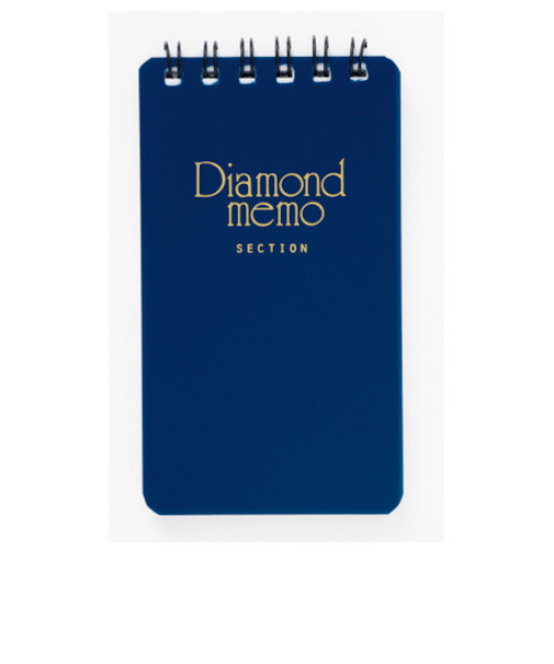 ミドリ（MIDORI）　ダイヤメモ　S　方眼罫　青　11731