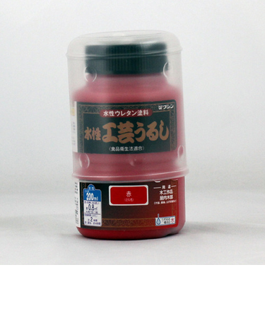 和信　水性工芸漆　200ml　赤