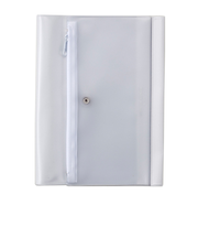 ダイゴー　isshoni．　ペンケース付きノートカバーPVC　A5サイズ用　N1938　ホワイト