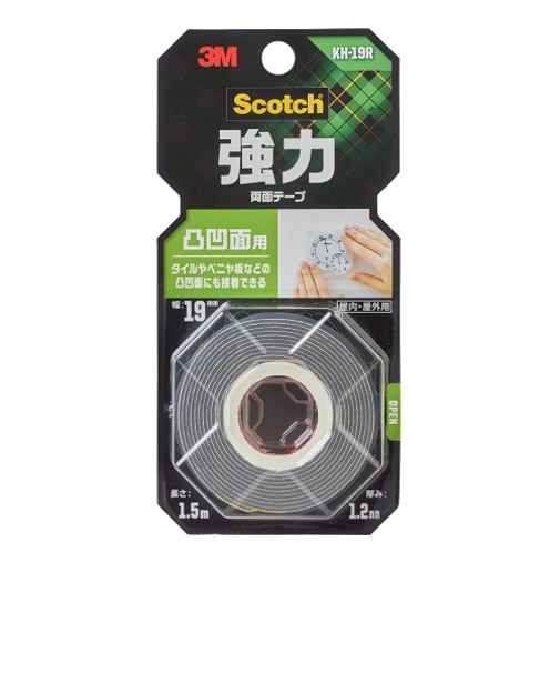 3M　強力両面テープ　凸凹面用　KH‐19R　19mm×1.5m