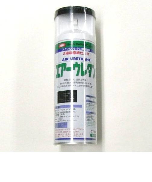 イサム　エアーウレタンスプレー　315ml　ブラックメタリック