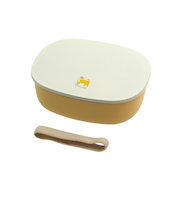 サブヒロモリ　きちじつ　木目一段弁当　610mL　アイボリー　柴犬