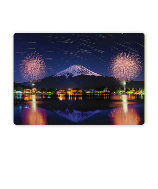 なめらかに動く絵はがき　ガプラス　富士山と花火