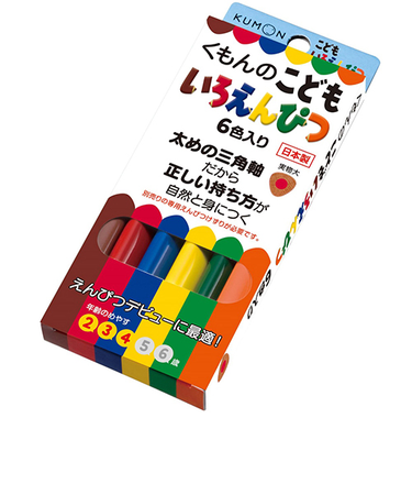 くもん出版　こどもいろえんぴつ　6色入　SE-23