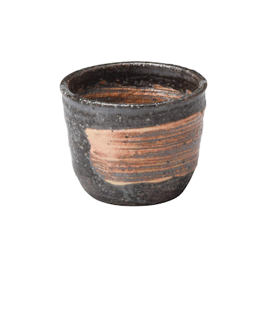 信楽焼　荒刷毛　ぐい呑　3－4317