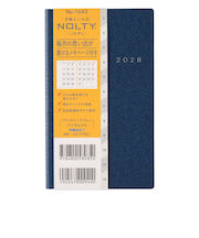 【2025年12月始まり】　ノルティ（NOLTY）　マンスリースリム-i　アイダにメモ　マンスリーブロック　1643　ネイビー　月曜始まり