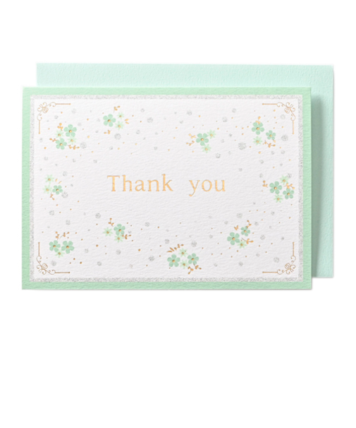 イーズプロダクツ　サンキューカード　フラワーグリーン　GT-1327