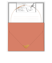 フロンティア　ユーロフラップ封筒　レターセット　ラスティレッド
