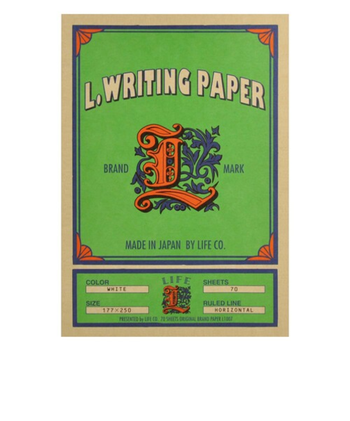 ライフ　便箋　Lブランドラベル　横罫　L1007
