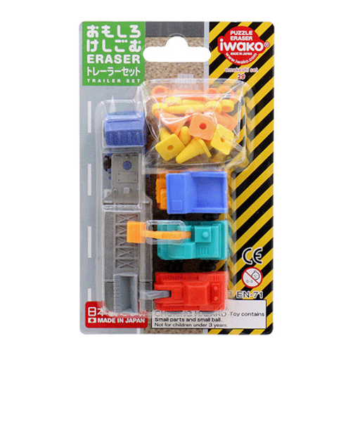 イワコー（iwako）　ブリスターパック消しゴム　ER－BRI032　トレーラーセット
