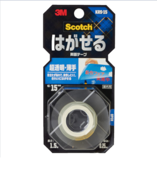 3M　超透明剥せる両面テープ　薄手15mm×1.5m